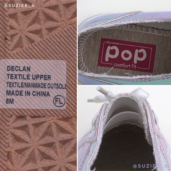 POP Holographic Declan Lace up Sneakers 8 NWT - Picture 11 of 12